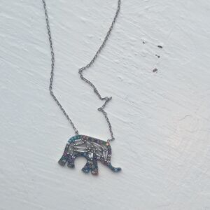 Colorful Elephant Pendant Necklace